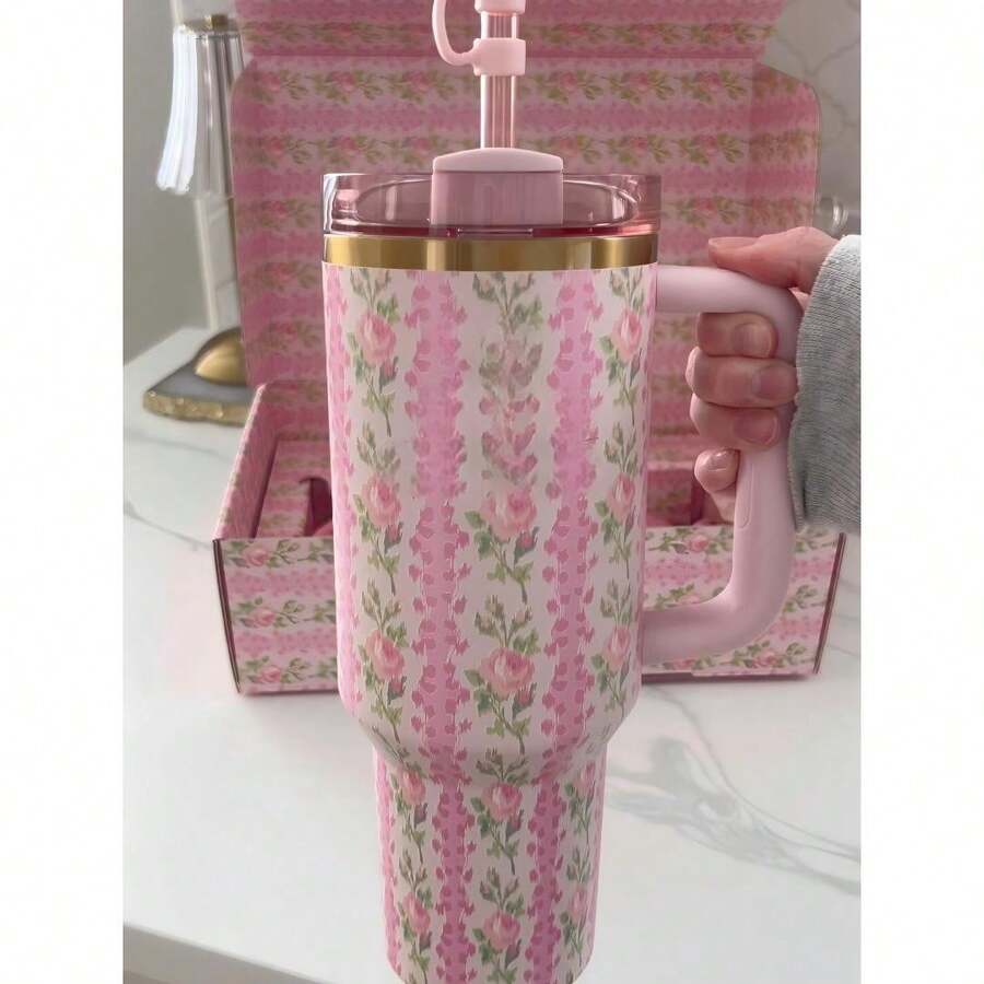 Stanley 40oz Romantic Flowers Printed Tumbler