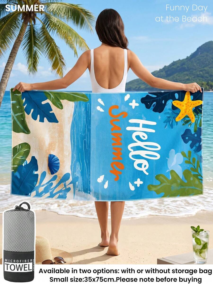 Printed Beach Towel, Flamingo Pattern Swimwear