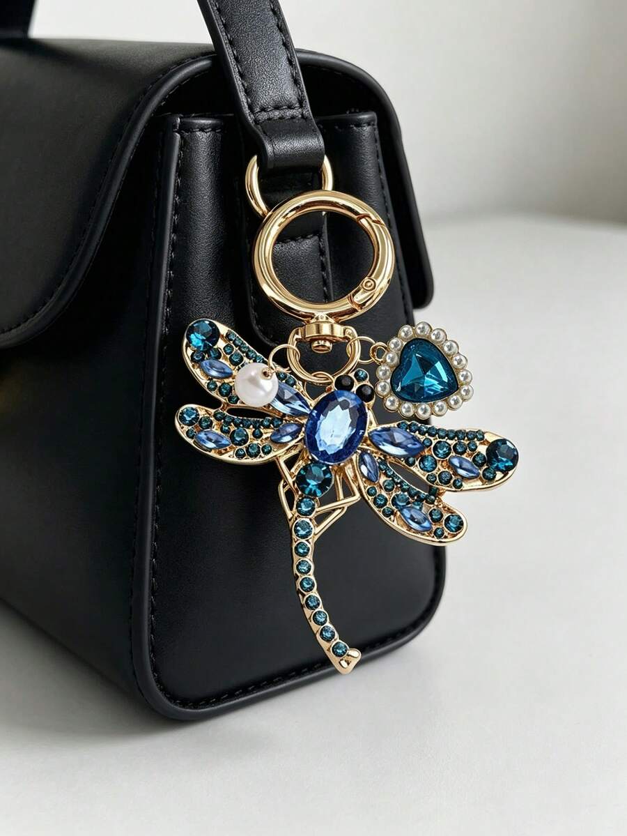 Zinc Alloy Turtle Pendant Keychain With Pearl