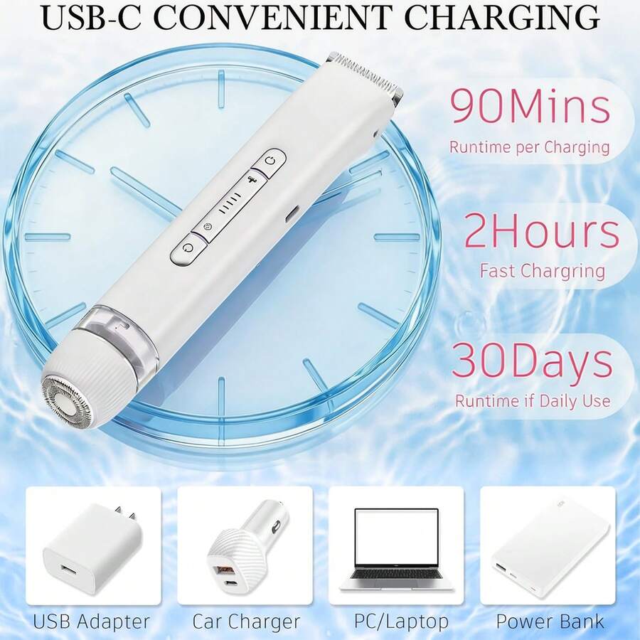 2 In 1 Women Electric Razor & Bikini Trimmer