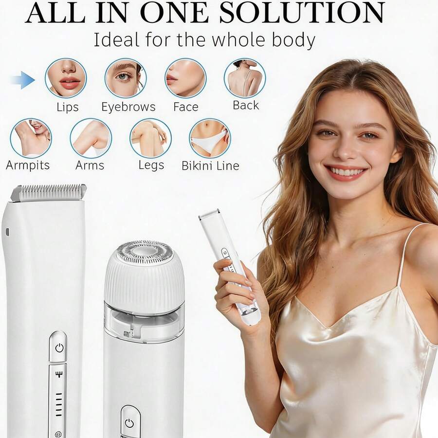 2 In 1 Women Electric Razor & Bikini Trimmer