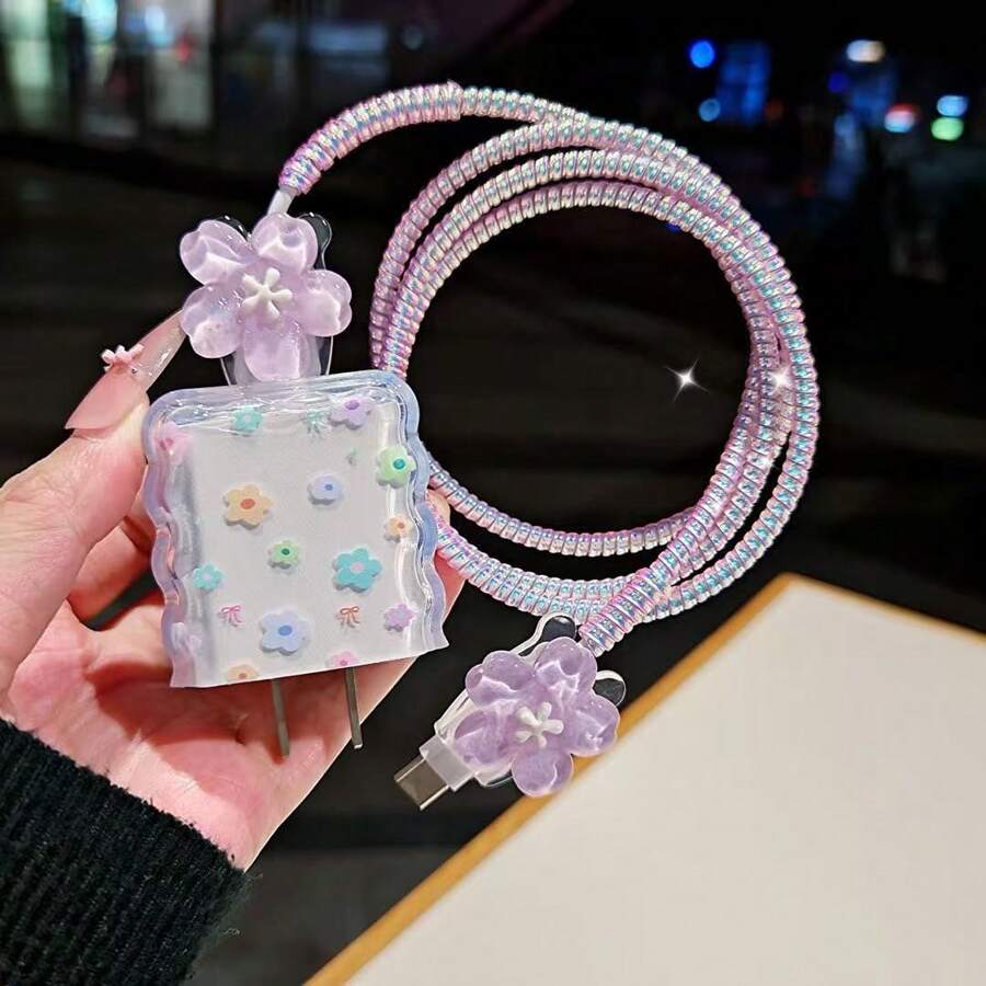 Minimalist Floral Charging Protector Case
