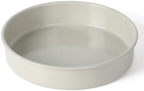 Martha Stewart Gallen 8 Inch Round Nonstick Carbon Steel Cake/Bake Pan - Cool Grey (Pack of 6)
