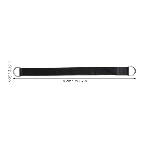 Homoyoyo 2pcs Heavy Duty Barbell Loading Straps for Pullups and Squats, Nylon Weight Plate Holder Straps, Stable and Safe Fit for Dumbbell and Barbell Sizes, Black