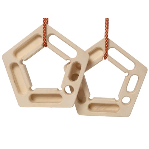 Rock Climbing Hangboard, 2Pack Portable Hang Board for Climbing Grip Strength Training, Wooden Fingerboard for Pull-Ups and Finger Endurance, Lightweight Compact Professional Design