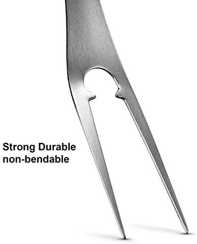 BBQ Set Grilling Tool Set, Heavy Duty, Spetula Fork Tong and 2 Skewers. (5 Piece.)