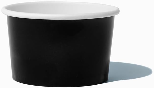 UNIQ [1,000 Count] Perfect for Halloween Black Paper Ice Cream Cups - 4 oz Small Dessert Bowls! Frozen Dessert Supplies