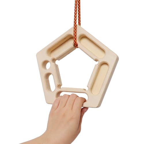 Rock Climbing Hangboard, 2Pack Portable Hang Board for Climbing Grip Strength Training, Wooden Fingerboard for Pull-Ups and Finger Endurance, Lightweight Compact Professional Design