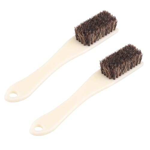2pcs Long Handle Firm Bouldering Brush Bouldering Brush with Thick Hairs Bristles Tool Firm - color: Brown Large