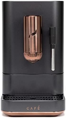 Café Affetto Automatic Espresso Machine + Milk Frother | Built-In & Adjustable Espresso Bean Grinder | One-Touch Brew in 90 Seconds | Matte Black, 1.2 Liter, (C7CEBBS3RD3)