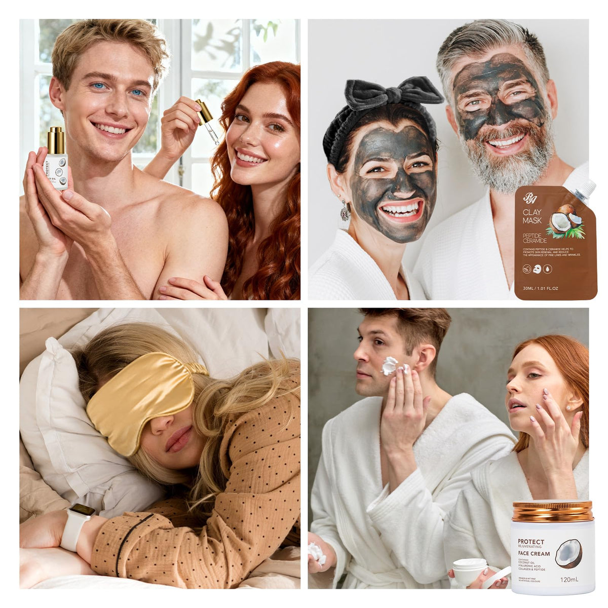 35 Pcs Coconut Vanilla Spa Gift Basket for Women & Men, Face Skin Care Set
