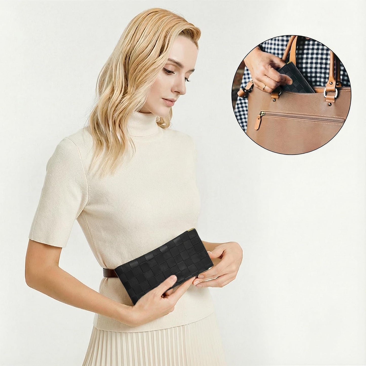 3Pcs Small Makeup Bag for Purse, Portable Purse Organizer Pouches for Purse