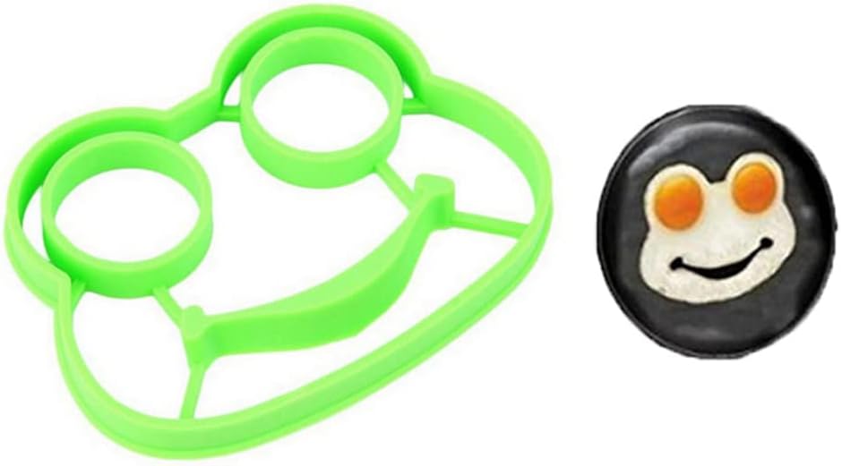 Breakfast Omelette Mold Silicone Egg Pancake Ring Shaper Cooking Tool DIY Kitchen Accessories Gadget Egg Fired Mould (Frog)