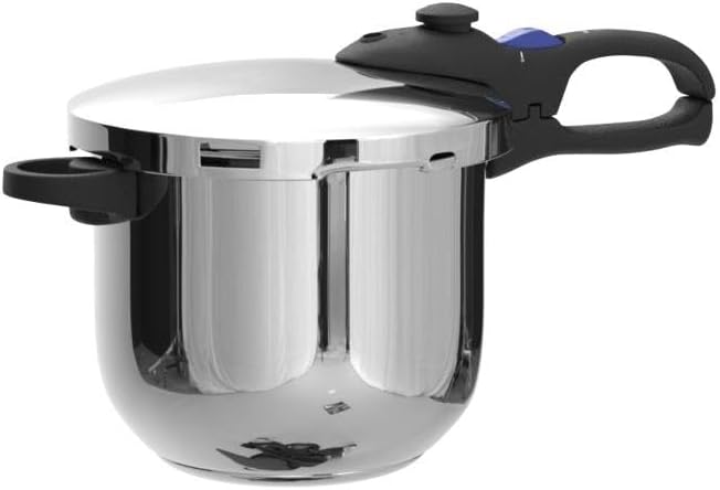 MAGEFESA Favorit 8 Qt Pressure Cooker – Easy-to-Use Fast Cooking Pot, 18/10 Stainless Steel, Induction Compatible, Even Heat Distribution, Works on All Stovetops