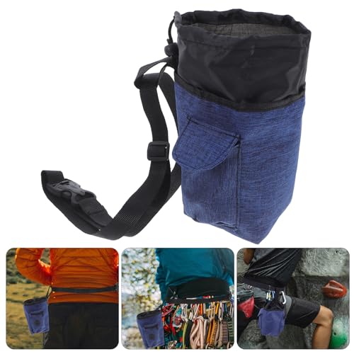 Outanaya Bouldering Chalk Bag Rock Climbing Chalk Holder with Storage Pouch and Waist Belt for Outdoor Climbing and Gymnastics