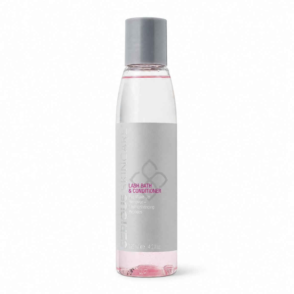 Serious Skincare Lash Bath & Conditioner - Double Action Eye Makeup Remover - Oil Free - Enhancing Peptides Promotes Eyelash Growth - Clover Flower - Effortlessly Removes Waterproof Mascara - 4 oz.
