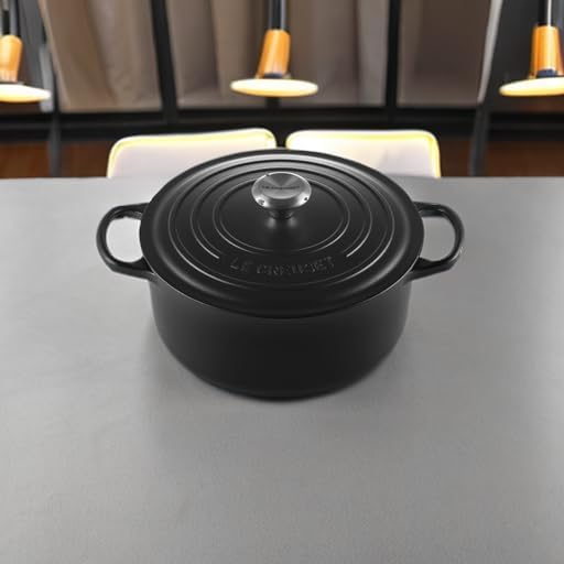 Le Creuset Enameled Cast Iron Signature Round Dutch Oven, 5.5 qt., Licorice