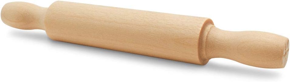 Wooden Mini Rolling Pin, 5 Inches Long, Pack of 12, Great for in The Kitchen, Play-doh, Crafting and Imaginative Play, by Woodpeckers