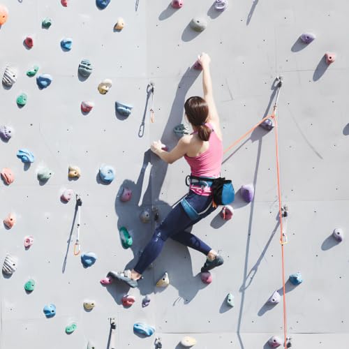 Homoyoyo Rock Climbing Chalk Bags Wear-Resistant Polyester Material Large Capacity 2 Pcs with Drawstring Closure Multi-Functional Outdoor Sports Chalk Bags for Gymnastics and Travel