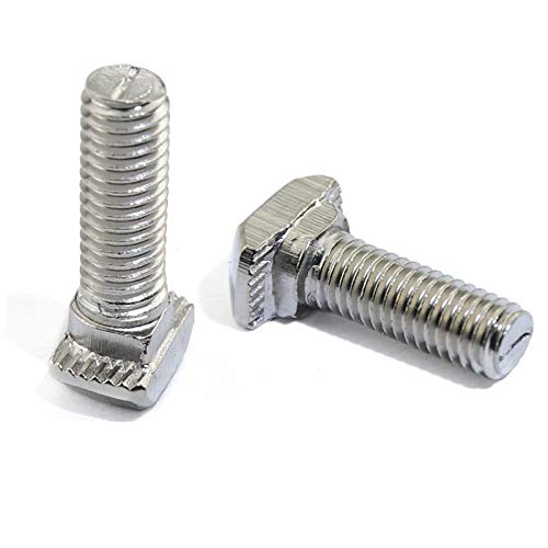 20 Pcs M6 x 30mm Thread T Slot Drop-in Bolt T-Bolt Hammer Head Bolt T Screw Stud for 3030 Series Standard 8mm T-Slot Aluminum Extrusion Profile (3030 Series) - size: 30-M6x30mm