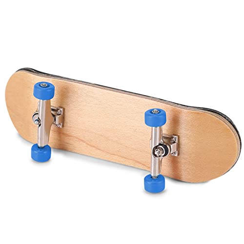 Milltrip Wooden Finger Skateboards, 1Pc Maple Wooden Alloy Fingerboard Finger Skateboards with Box Reduce Pressure Gifts (Dark Blue) - color: Dark Blue