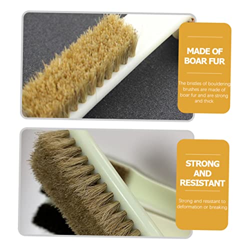 Homoyoyo 2pcs Bouldering Brush Sturdy Boar Hair for Rock Cleaning Scrubbing Tool for Outdoor Climbing and Bouldering Activities