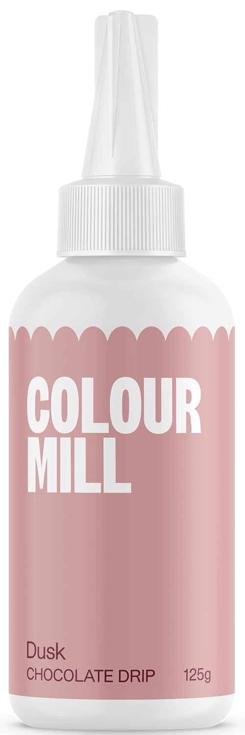 Colour Mill Chocolate Drip Easy-Melt Drizzle for Desserts, 125 Grams Dusk