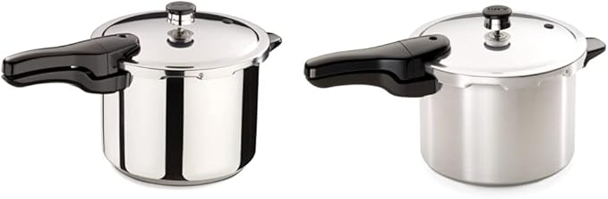 Presto 01362 6-Quart Stainless Steel Pressure Cooker & 01264 6-Quart Aluminum Pressure Cooker