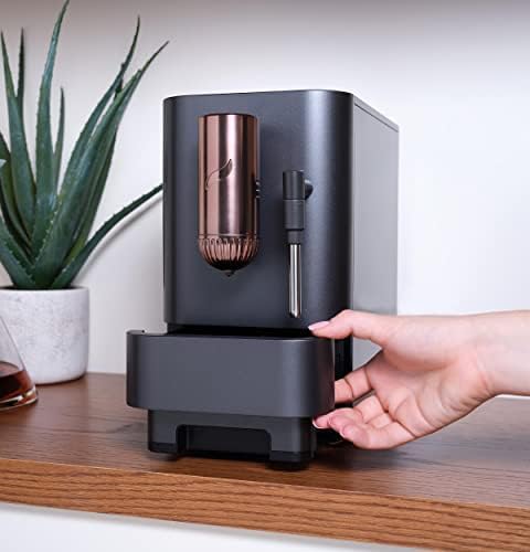 Café Affetto Automatic Espresso Machine + Milk Frother | Built-In & Adjustable Espresso Bean Grinder | One-Touch Brew in 90 Seconds | Matte Black, 1.2 Liter, (C7CEBBS3RD3)