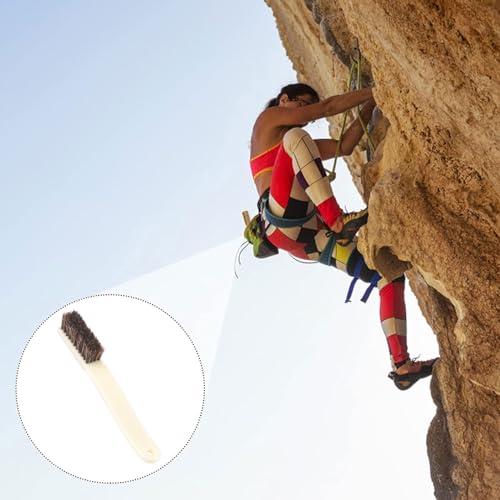 2pcs Long Handle Firm Bouldering Brush Bouldering Brush with Thick Hairs Bristles Tool Firm - color: Brown Large