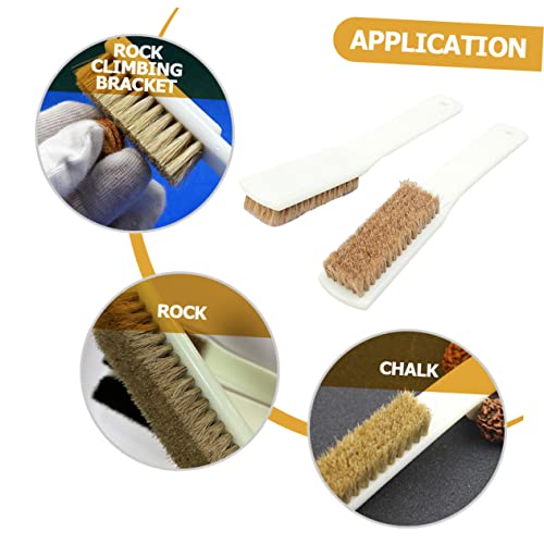 Homoyoyo 2pcs Bouldering Brush Sturdy Boar Hair for Rock Cleaning Scrubbing Tool for Outdoor Climbing and Bouldering Activities