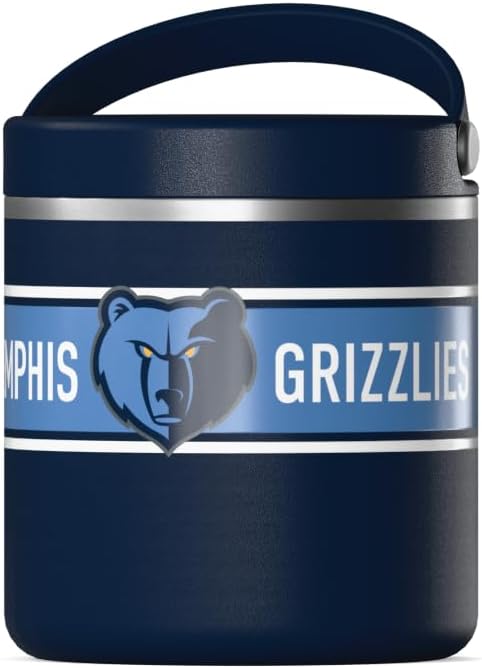 Hydrapeak x NBA Officially Licensed Memphis Grizzlies 25oz Stainless Steel Vacuum Insulated Thermos Food Jar with Handle, Wide Mouth Leak-Proof Soup Thermos for Adults, 10 Hrs Hot & 16 Hrs Cold