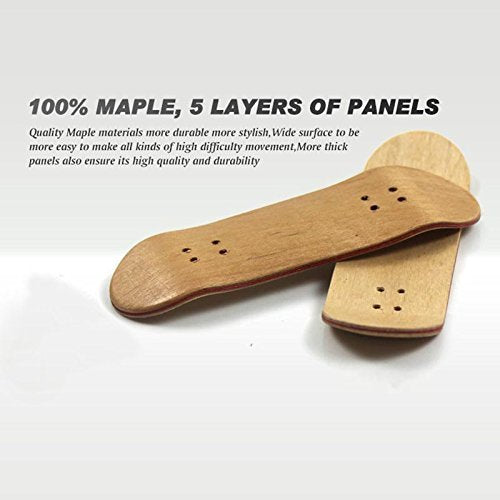 Professional Mini Maple Wooden Fingerboards, 1 Pack (Red) | 1Set Finger Skateboards, 5 Layers Maple Panel Mini Skateboards for Fingers, Fingerboard for Kids Brithday Gift - color: Red