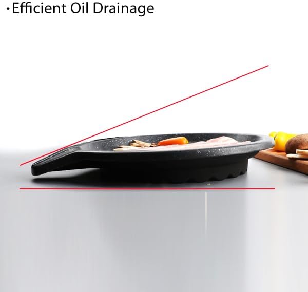 Stovetop Korean BBQ Grill Pan, 13.4 inch, Cast Aluminum, for indoor outdoor