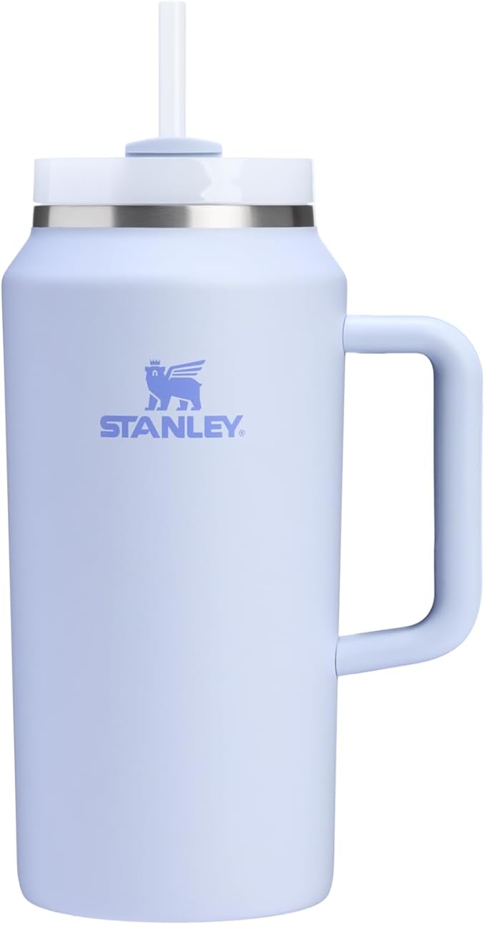 STANLEY Quencher H2.0 Tumbler with Handle and Straw 64 oz | Flowstate 3-Position Lid | Large Capacity for Travel & Sports | Insulated Stainless Steel Cup | BPA-Free | Dew Drop