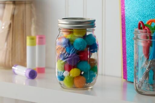 Ball Glass Mason Jar, Regular Mouth, Pint Size, 16 OZ (Pack of 3)