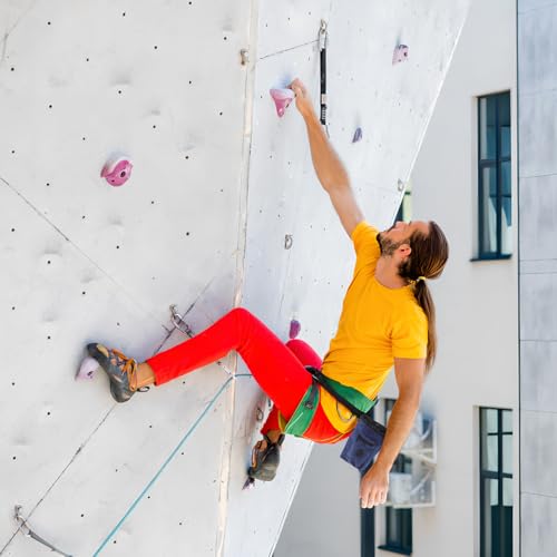 Toyvian Chalk Bag for Rock Climbing and Bouldering with Anti-Slip Polyester Fabric, Drawstring Closure, Removable Waist Belt, Suitable for Outdoor Climbing and Gymnastics