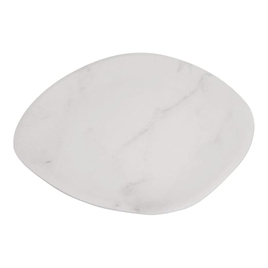 Carlisle FoodService Products Ridge Resuable Plastic Platter Oblong Platter for Home and Restaurant, Melamine, 13 Inches, Marble