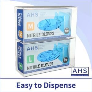 AMERICAN HOSPITAL SUPPLY Wall-Mount Double Glove Dispenser | Clear Acrylic Glove Box Holder with Individual Compartments | Double Layer | 10 x 10.95 x 3.5 in | Gloves Sold Separately