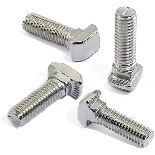 20 Pcs M6 x 12mm Thread T Slot Drop-in Bolt T-Bolt Hammer Head Bolt T Screw Stud for 3030 Series Standard 8mm T-Slot Aluminum Extrusion Profile (3030 Series) - size: 30-M6x12mm