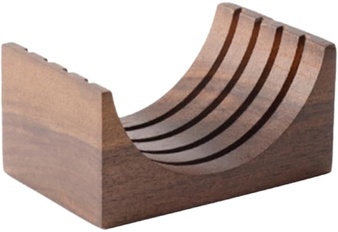 Espresso-Puck Screen Walnut-Stand Coffee Reusable Filter for Espresso-Portafilter Holder Wooden-Stand for 51/53/58mm Coffee Filter Screen Holder Coffee Machine Part Accessories