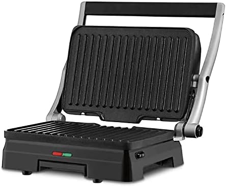 Cuisinart GR-11 Griddler 3-in-1 Grill and Panini Press, Silver