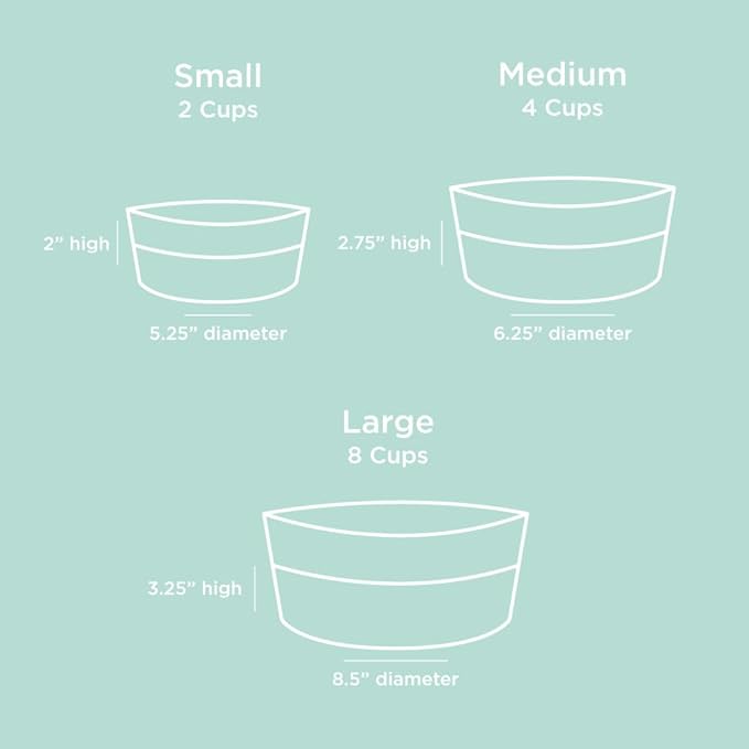 Waggo Dipper Ceramic Dog Bowl for Small and Large Breeds - Heavyweight and Durable Pet Food and Water Dish Crock, Dishwasher Safe, Modern (Vintage Grey, Medium)