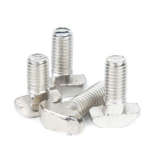 20 Pcs M8 x 20mm Thread T Slot Drop-in Bolt T-Bolt Hammer Head Bolt T Screw Stud for 3030 Series Standard 8mm T-Slot Aluminum Extrusion Profile (3030 Series) - size: 30-M8x20mm