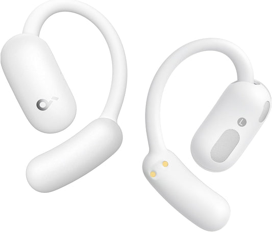 soundcore AeroFit 2 by Anker, Open-Ear Headphones, Translation Earbuds Real Time, 4 Adjustable Positions for Every Ear Size, 2x Richer Bass, Hi-Res, 42H Playtime, IP55,AI Clear Calls,Wireless Charging