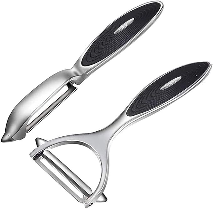 Vegetable, Apple Peelers for kitchen, Fruit, Carrot, Veggie, Potatoes Peeler, Y-Shaped and I-Shaped Stainless Steel Peelers, with Ergonomic Non-Slip Handle & Sharp Blade, Good Sturdy (2PCS)