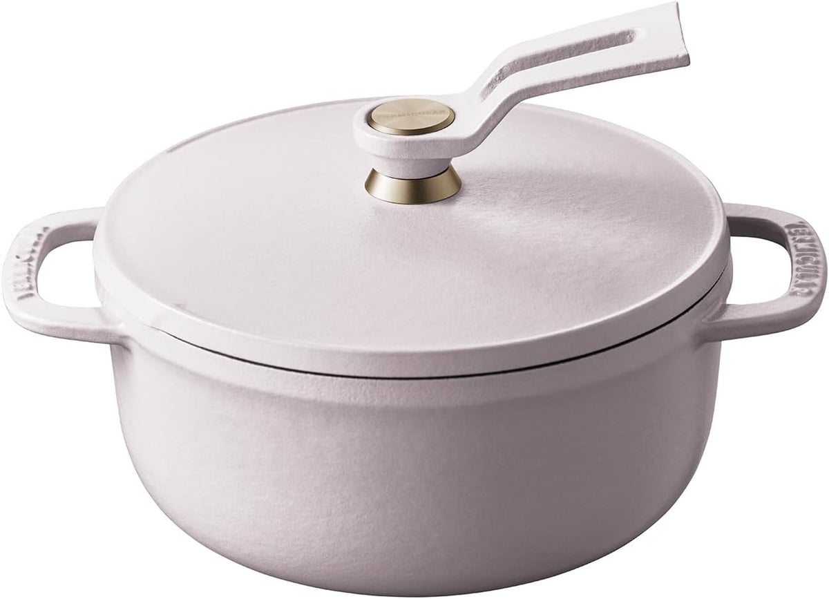 Vermicular Oven Pot 2.0 | Lightweight Enameled Cast Iron Pot | 14cm (1 Qt) | Non-Toxic | Induction-compatible | Dutch Oven | Made in Japan | Matte Himalayan Pink