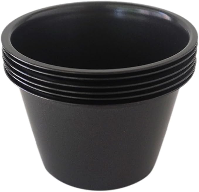 Popover Pans Nonstick 6 Packs, Individual Larger Muffin, Versatile Round Baking Cups for Popover, Muffins, Quiche, Tarts, Cupcakes, Pudding - Carbon Steel, Black