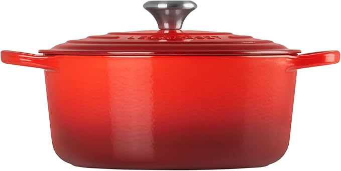 Le Creuset Enameled Cast Iron Signature Round Dutch Oven, 5.5 qt., Cerise