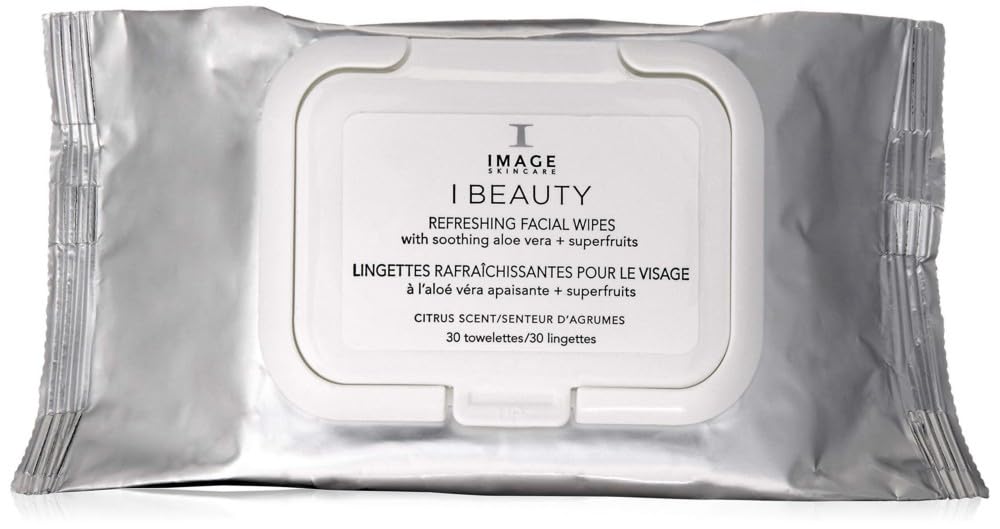 IMAGE Skincare I BEAUTY Refreshing Facial Cleansing Wipes, 30 Count